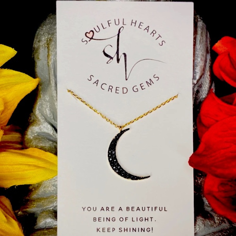 Dark side of the moon necklace
